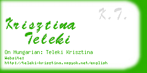 krisztina teleki business card